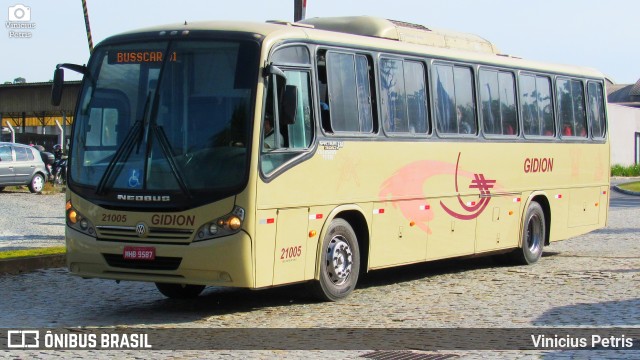Gidion Transporte e Turismo 21005 na cidade de Joinville, Santa Catarina, Brasil, por Vinicius Petris. Número da foto: #7841697.