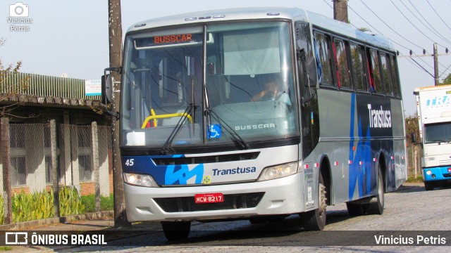 Transtusa - Transporte e Turismo Santo Antônio 45 na cidade de Joinville, Santa Catarina, Brasil, por Vinicius Petris. Número da foto: #7841141.