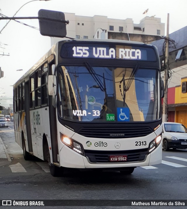 Viação Elite 2313 na cidade de Volta Redonda, Rio de Janeiro, Brasil, por Matheus Martins da Silva. ID da foto: 7841067.