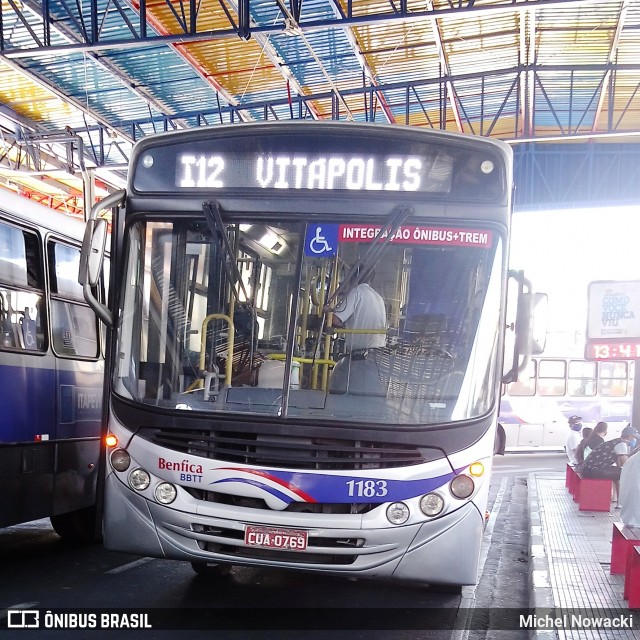 BBTT - Benfica Barueri Transporte e Turismo 1183 na cidade de Itapevi, São Paulo, Brasil, por Michel Nowacki. ID da foto: 7843967.