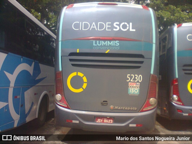 Viação Cidade Sol 5230 na cidade de Salvador, Bahia, Brasil, por Mario dos Santos Nogueira Junior. Número da foto: #7843355.