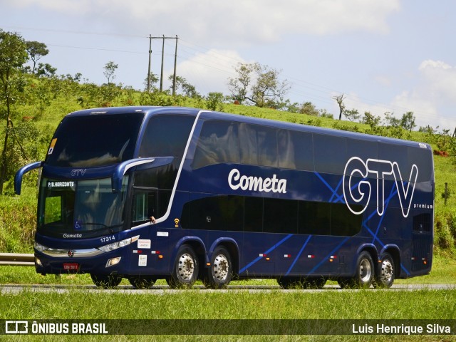 Viação Cometa 17314 na cidade de Três Corações, Minas Gerais, Brasil, por Luis Henrique Silva. ID da foto: 7843856.