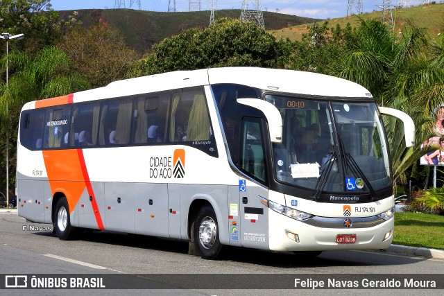 Viação Cidade do Aço RJ 174.191 na cidade de Aparecida, São Paulo, Brasil, por Felipe Navas Geraldo Moura . Número da foto: #7846143.