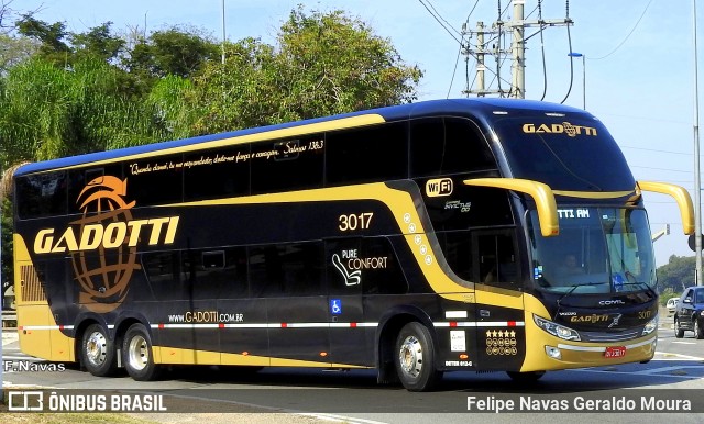 Auto Viação Gadotti 3017 na cidade de São Paulo, São Paulo, Brasil, por Felipe Navas Geraldo Moura . ID da foto: 7846609.