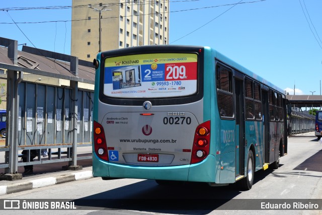 Auto Viação Urubupungá 00270 na cidade de Osasco, São Paulo, Brasil, por Eduardo Ribeiro. ID da foto: 7847159.