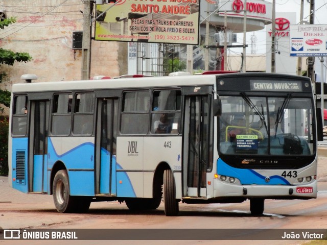 VBL - Viação Branca do Leste 443 na cidade de Imperatriz, Maranhão, Brasil, por João Victor. ID da foto: 7846871.