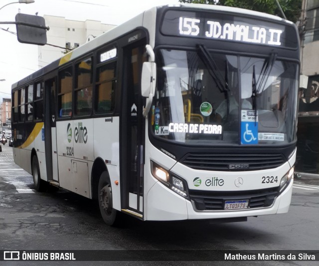 Viação Elite 2324 na cidade de Volta Redonda, Rio de Janeiro, Brasil, por Matheus Martins da Silva. Número da foto: #7848268.