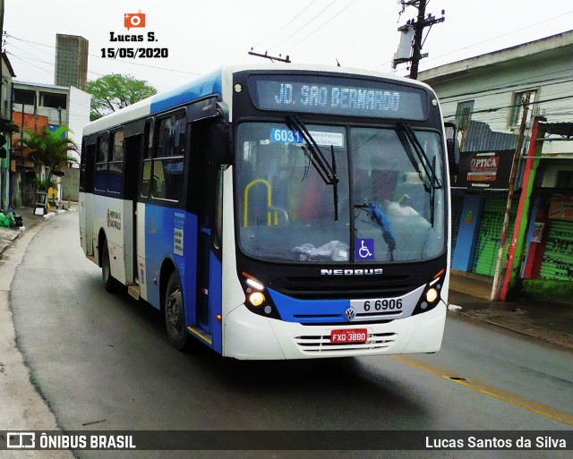 Transwolff Transportes e Turismo 6 6906 na cidade de São Paulo, São Paulo, Brasil, por Lucas Santos da Silva. Número da foto: #7847172.