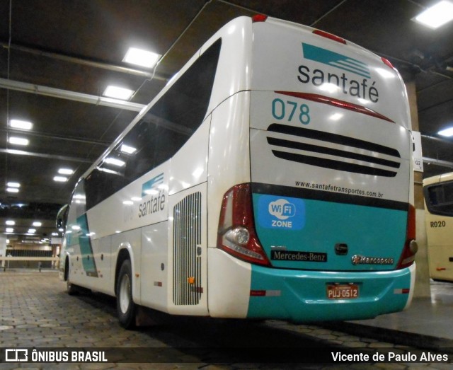 Santa Fé Transportes 078 na cidade de Belo Horizonte, Minas Gerais, Brasil, por Vicente de Paulo Alves. Número da foto: #7847963.