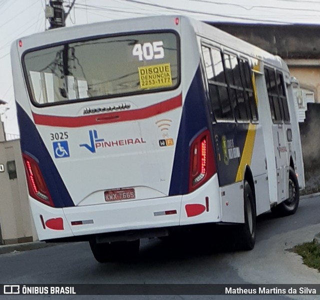 Viação Pinheiral 3025 na cidade de Volta Redonda, Rio de Janeiro, Brasil, por Matheus Martins da Silva. ID da foto: 7848226.