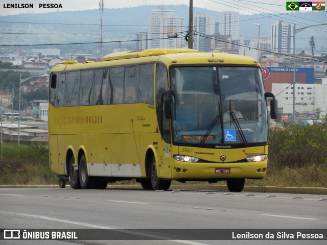 Viação Itapemirim 5867 na cidade de Caruaru, Pernambuco, Brasil, por Lenilson da Silva Pessoa. ID da foto: 7848865.