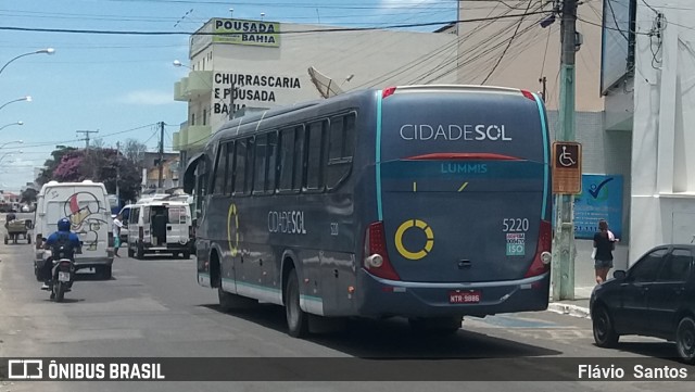 Viação Cidade Sol 5220 na cidade de Vitória da Conquista, Bahia, Brasil, por Flávio  Santos. Número da foto: #7848904.
