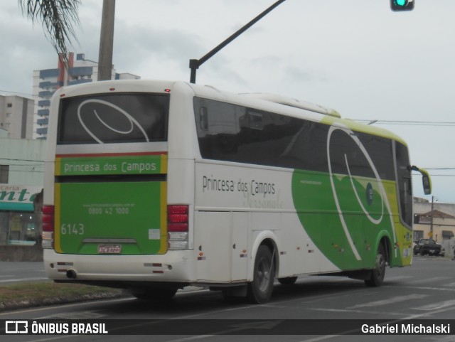 Expresso Princesa dos Campos 6143 na cidade de Ponta Grossa, Paraná, Brasil, por Gabriel Michalski. ID da foto: 7794436.