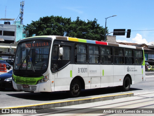 Transportes Paranapuan B10011 na cidade de Rio de Janeiro, Rio de Janeiro, Brasil, por André Luiz Gomes de Souza. ID da foto: 7796540.