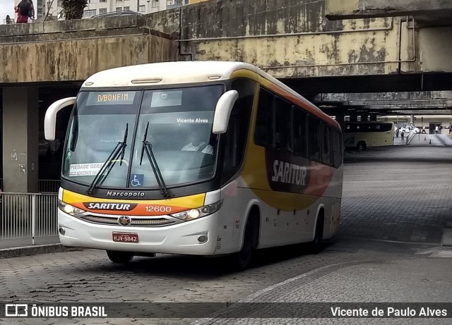 Saritur - Santa Rita Transporte Urbano e Rodoviário 12600 na cidade de Belo Horizonte, Minas Gerais, Brasil, por Vicente de Paulo Alves. ID da foto: 7793962.