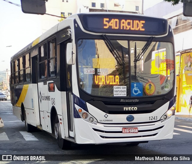Viação Sul Fluminense 1243 na cidade de Volta Redonda, Rio de Janeiro, Brasil, por Matheus Martins da Silva. Número da foto: #7850638.