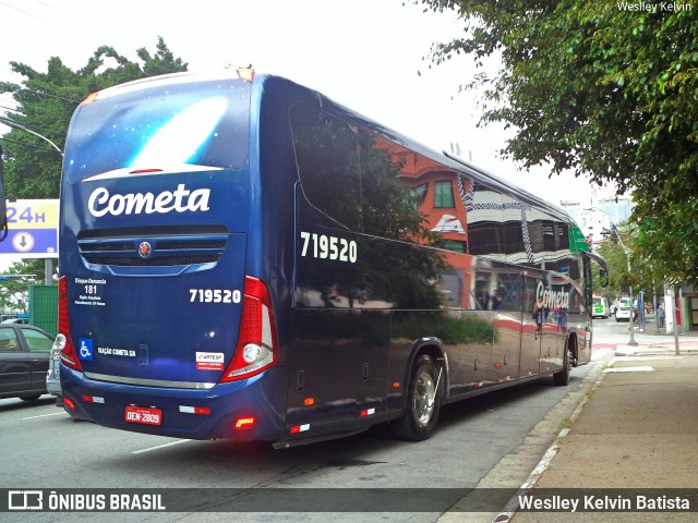 Viação Cometa 719520 na cidade de São Paulo, São Paulo, Brasil, por Weslley Kelvin Batista. ID da foto: 7851770.