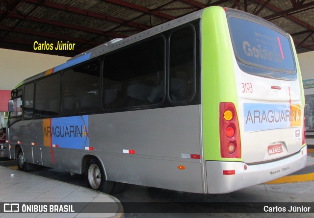 Viação Araguarina 3193 na cidade de Goiânia, Goiás, Brasil, por Carlos Júnior. Número da foto: #7853015.