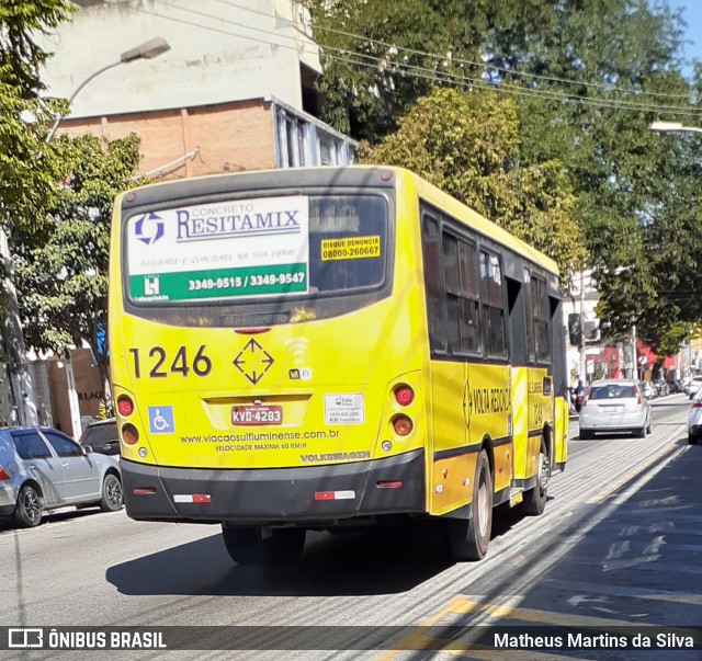 Viação Sul Fluminense 1246 na cidade de Volta Redonda, Rio de Janeiro, Brasil, por Matheus Martins da Silva. ID da foto: 7850658.