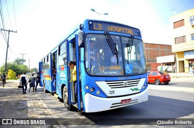 VAL - Viação Alvorada Ltda. 723 na cidade de Alvorada, Rio Grande do Sul, Brasil, por Cláudio Roberto. ID da foto: 7851855.