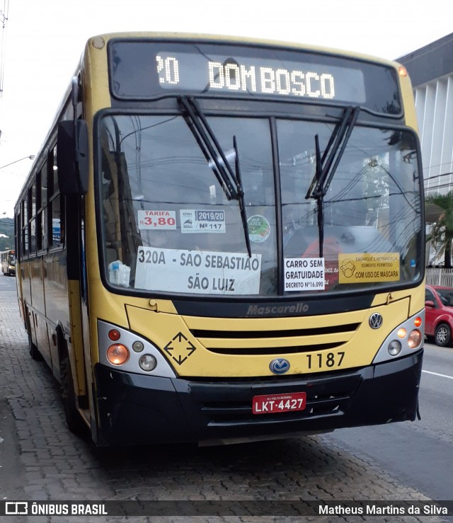 Viação Sul Fluminense 1187 na cidade de Volta Redonda, Rio de Janeiro, Brasil, por Matheus Martins da Silva. ID da foto: 7850631.