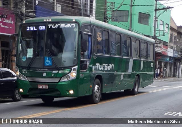 Tursan - Turismo Santo André RJ 597.190 na cidade de Volta Redonda, Rio de Janeiro, Brasil, por Matheus Martins da Silva. Número da foto: #7850647.
