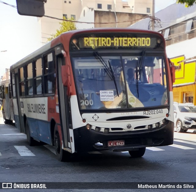 Viação Sul Fluminense RJ 202.040 na cidade de Volta Redonda, Rio de Janeiro, Brasil, por Matheus Martins da Silva. Número da foto: #7853386.
