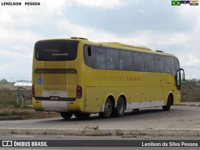 Viação Itapemirim 5867 na cidade de Caruaru, Pernambuco, Brasil, por Lenilson da Silva Pessoa. ID da foto: 7855629.