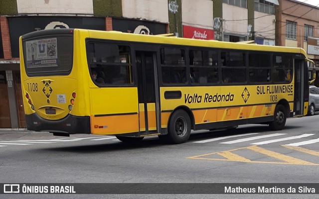 Viação Sul Fluminense 1108 na cidade de Volta Redonda, Rio de Janeiro, Brasil, por Matheus Martins da Silva. Número da foto: #7853377.