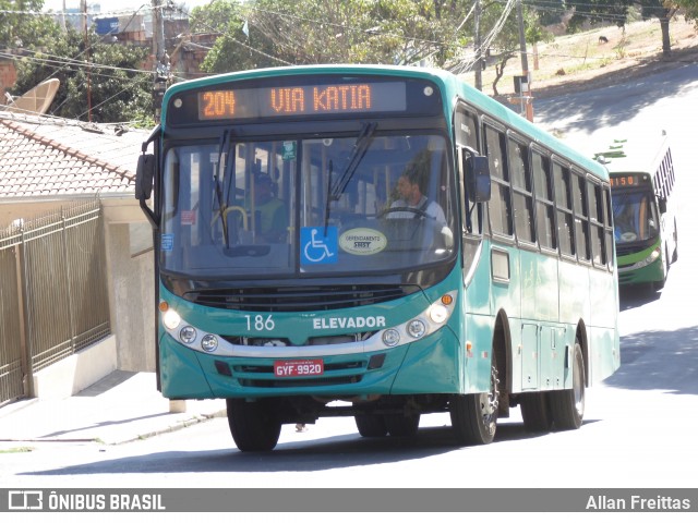 Justinópolis Transportes 186 na cidade de Ribeirão das Neves, Minas Gerais, Brasil, por Allan Freittas. ID da foto: 7854846.