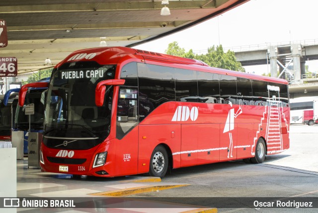 ADO - Autobuses de Oriente 1334 na cidade de Venustiano Carranza, Ciudad de México, México, por Oscar Rodriguez . ID da foto: 7855398.