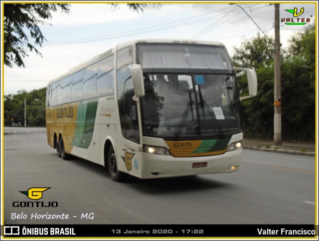 Empresa Gontijo de Transportes 12375 na cidade de Belo Horizonte, Minas Gerais, Brasil, por Valter Francisco. ID da foto: 7857687.