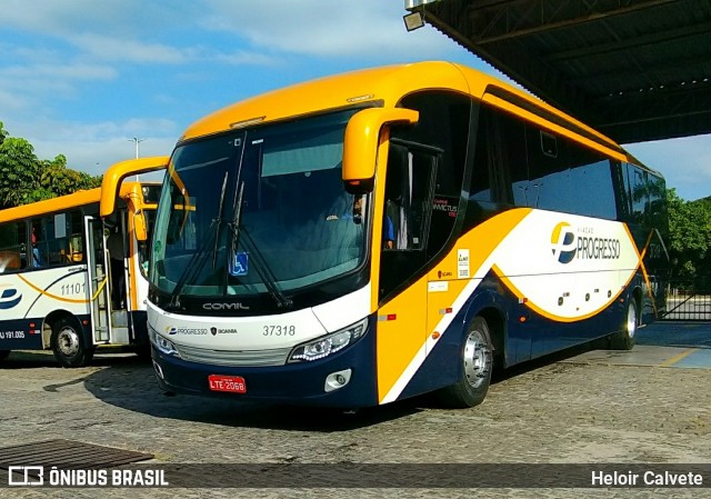 Viação Progresso 37318 na cidade de Três Rios, Rio de Janeiro, Brasil, por Heloir Calvete. ID da foto: 7856037.