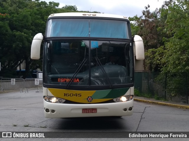 Empresa Gontijo de Transportes 16045 na cidade de São Paulo, São Paulo, Brasil, por Edinilson Henrique Ferreira. ID da foto: 7860844.