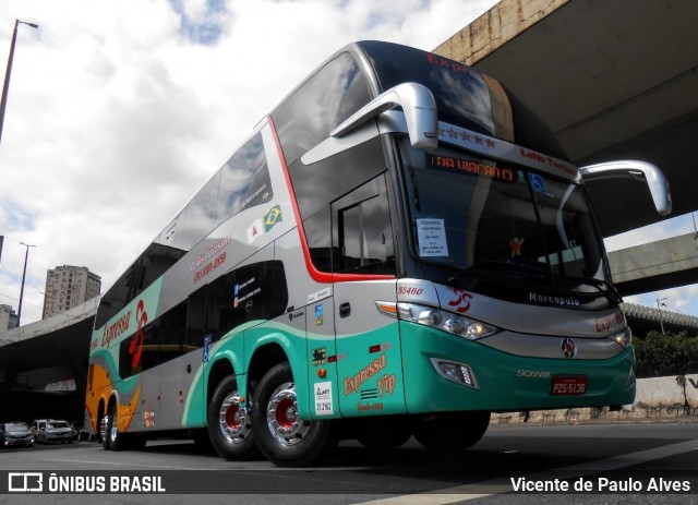 Expressa Turismo 55460 na cidade de Belo Horizonte, Minas Gerais, Brasil, por Vicente de Paulo Alves. ID da foto: 7861652.