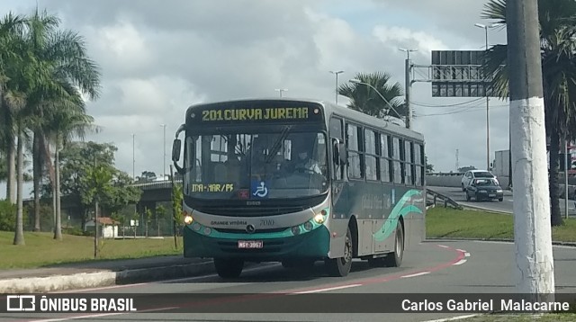 Viação Grande Vitória 7010 na cidade de Vitória, Espírito Santo, Brasil, por Carlos Gabriel  Malacarne. ID da foto: 7859912.