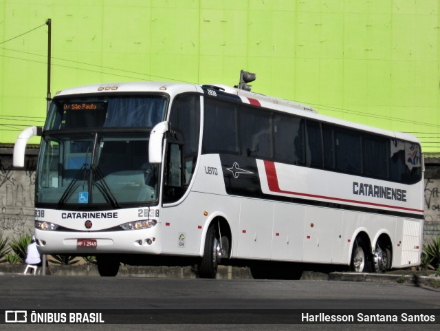 Auto Viação Catarinense 2838 na cidade de São Paulo, São Paulo, Brasil, por Harllesson Santana Santos. ID da foto: 7860358.