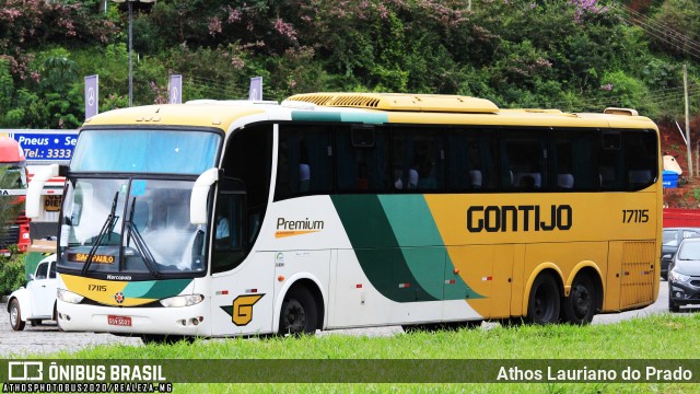 Empresa Gontijo de Transportes 17115 na cidade de Manhuaçu, Minas Gerais, Brasil, por Athos Lauriano do Prado. ID da foto: 7864861.