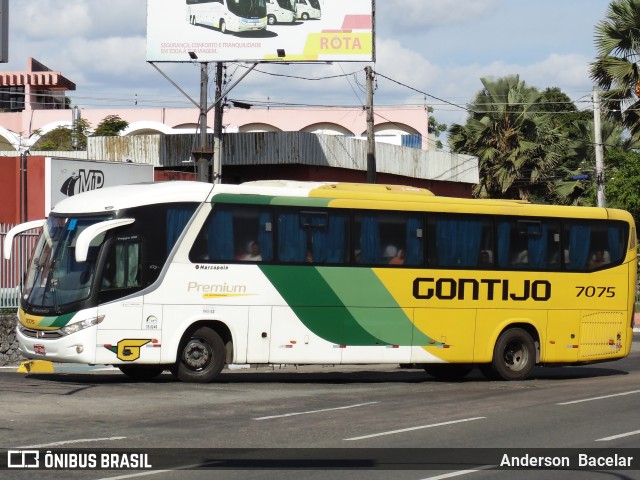 Empresa Gontijo de Transportes 7075 na cidade de Feira de Santana, Bahia, Brasil, por Anderson  Bacelar. ID da foto: 7863984.