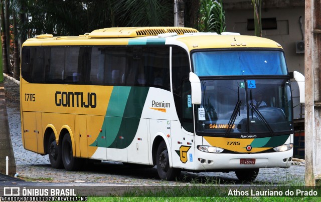 Empresa Gontijo de Transportes 17115 na cidade de Manhuaçu, Minas Gerais, Brasil, por Athos Lauriano do Prado. ID da foto: 7864865.