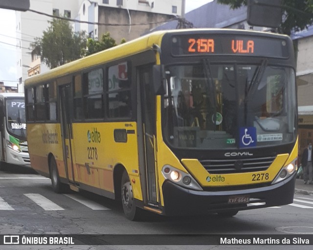 Viação Elite 2278 na cidade de Volta Redonda, Rio de Janeiro, Brasil, por Matheus Martins da Silva. ID da foto: 7862565.