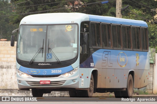 Viação São Luiz 20550 na cidade de Conselheiro Lafaiete, Minas Gerais, Brasil, por Rodrigo  Aparecido. ID da foto: 7864013.