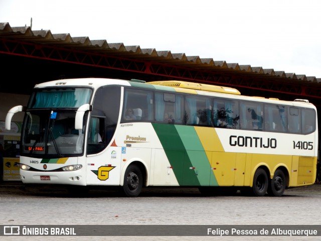 Empresa Gontijo de Transportes 14105 na cidade de Vitória da Conquista, Bahia, Brasil, por Felipe Pessoa de Albuquerque. ID da foto: 7866907.