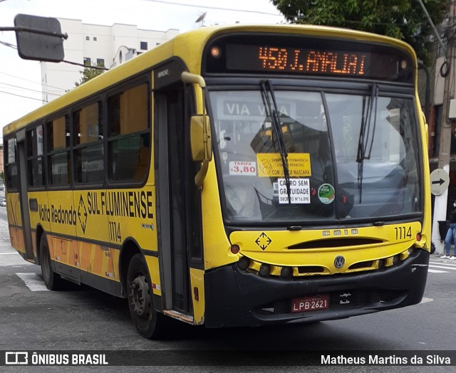 Viação Sul Fluminense 1114 na cidade de Volta Redonda, Rio de Janeiro, Brasil, por Matheus Martins da Silva. ID da foto: 7866365.