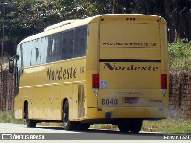 Viação Nordeste 8040 na cidade de Natal, Rio Grande do Norte, Brasil, por Edivan Leal. ID da foto: 7865702.