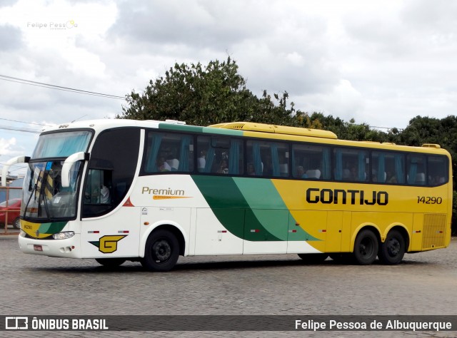 Empresa Gontijo de Transportes 14290 na cidade de Vitória da Conquista, Bahia, Brasil, por Felipe Pessoa de Albuquerque. ID da foto: 7866922.