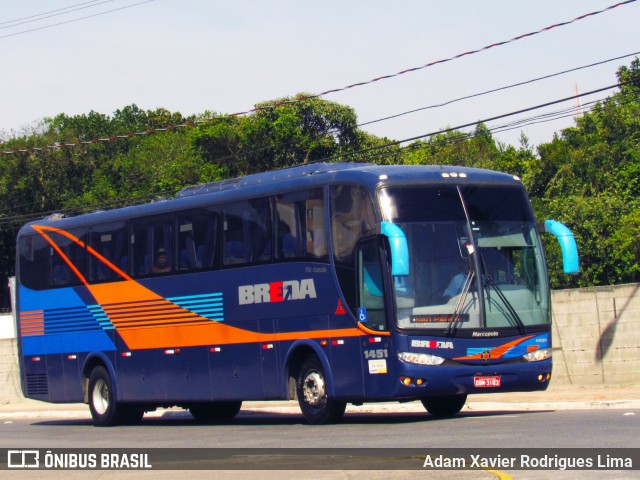 Breda Transportes e Serviços 1451 na cidade de Praia Grande, São Paulo, Brasil, por Adam Xavier Rodrigues Lima. Número da foto: #7869279.