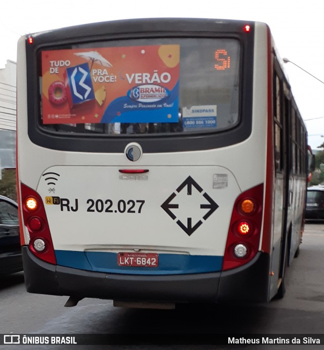 Viação Sul Fluminense RJ 202.027 na cidade de Volta Redonda, Rio de Janeiro, Brasil, por Matheus Martins da Silva. Número da foto: #7868890.