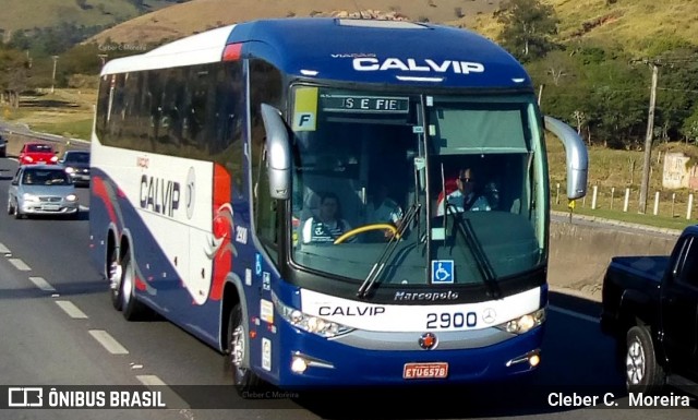 Viação Calvip 2900 na cidade de Aparecida, São Paulo, Brasil, por Cleber C.  Moreira. Número da foto: #7870714.