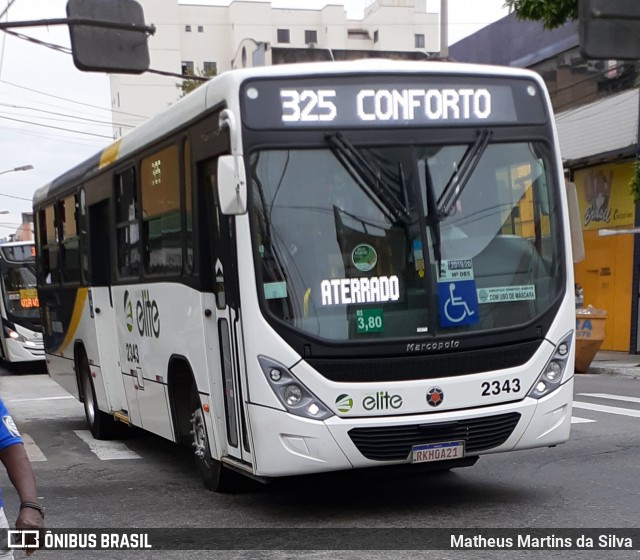 Viação Elite 2343 na cidade de Volta Redonda, Rio de Janeiro, Brasil, por Matheus Martins da Silva. Número da foto: #7868894.